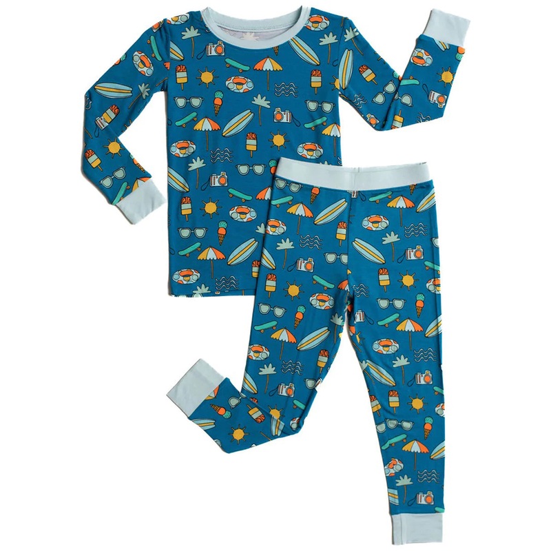 Little Sleepies Two-Piece Bamboo Viscose Pajama Set – Surf’s Up, 3T