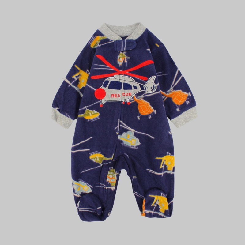 Helicopter Long-Sleeved Baby Footie