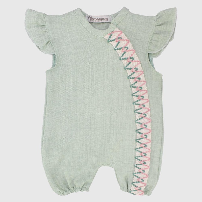 Ruffled Shoulders Sleeveless Romper