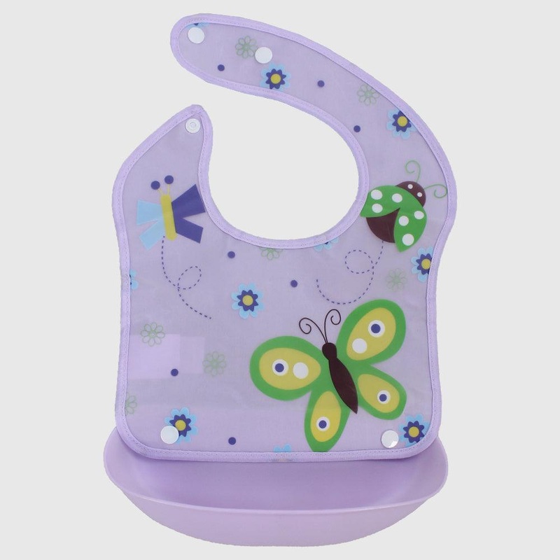 Butterfly Bib With Silicone Pocket
