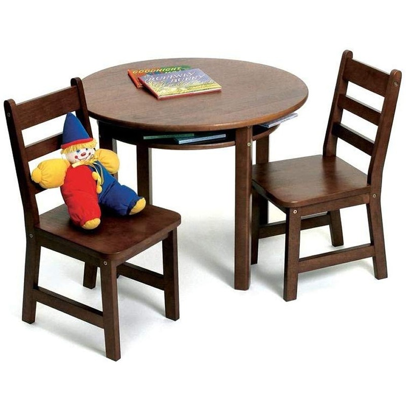 Lipper International Child’s Round Table & Chairs – Walnut