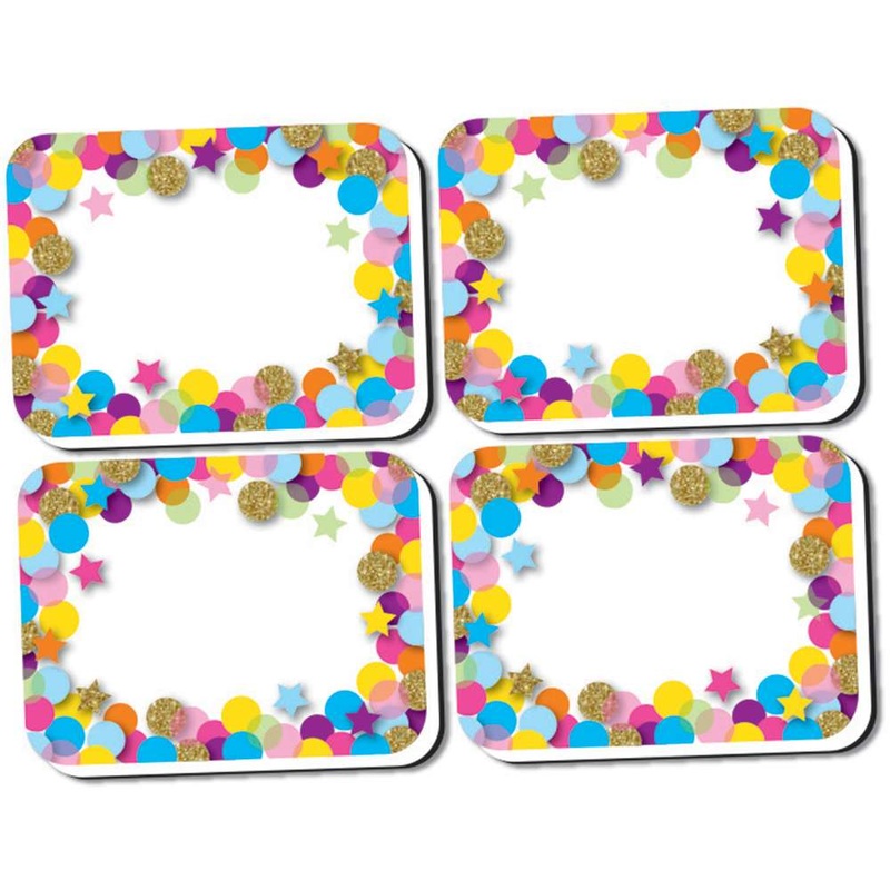 10 Pack Non-Magnetic Mini Whiteboard Erasers, Confetti