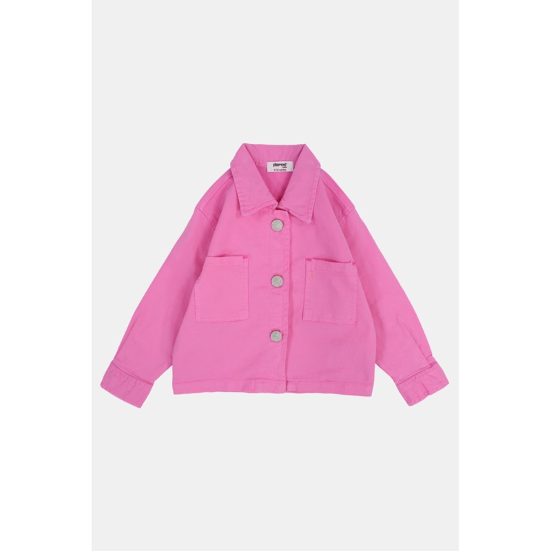Baby Girls Fuchsia Gabardine Jacket