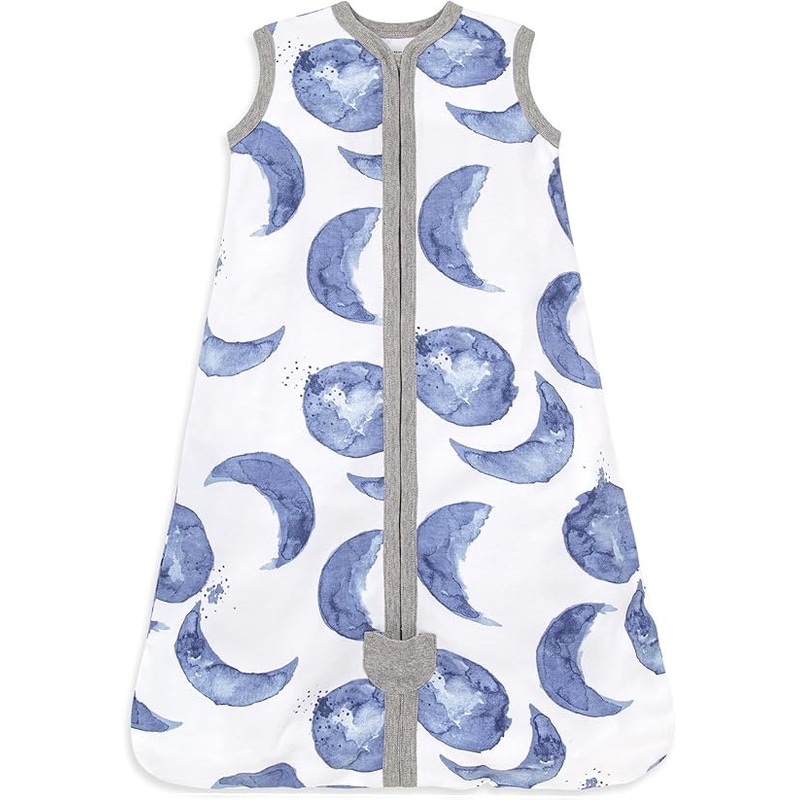 Burt’s Bees Baby Beekeeper Wearable Blanket, Small, 0.5 TOG (Lightweight), Over The Moon