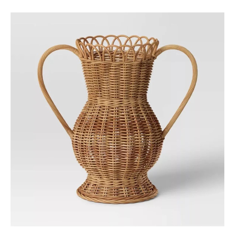 Coastal Large Rattan Vase
