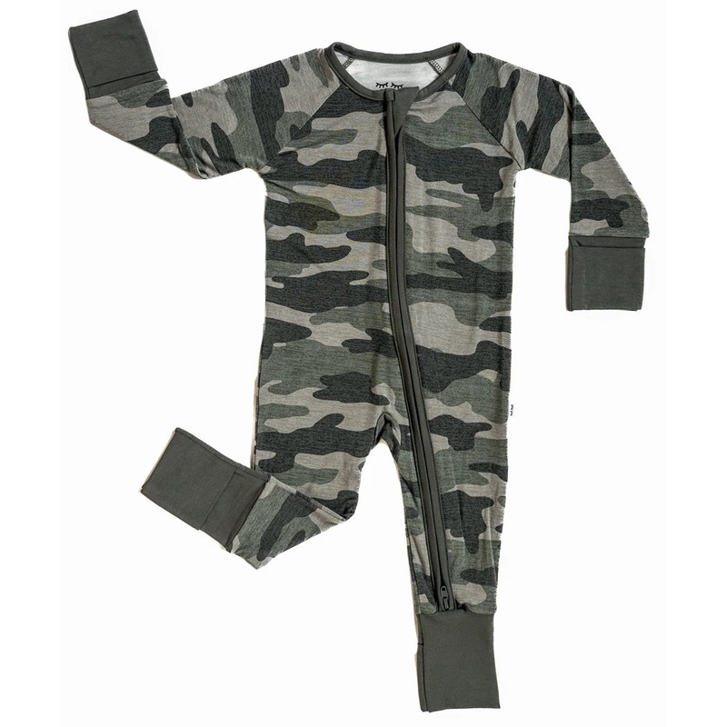 Little Sleepies Bamboo Viscose Zippy – Vintage Camo, 2T