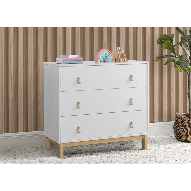 babyGap Legacy 3 Drawer Dresser with Leather Pulls and Interlocking Drawers