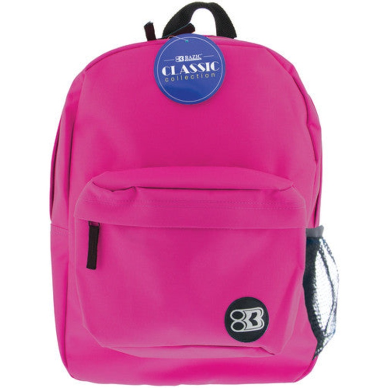 BAZIC 17″ Classic Backpack, Fuchsia
