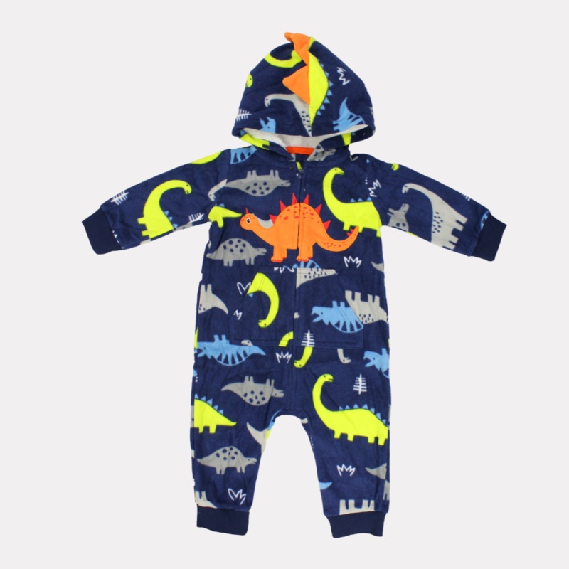Dinosaur Long-Sleeved Hooded Footless Onesie