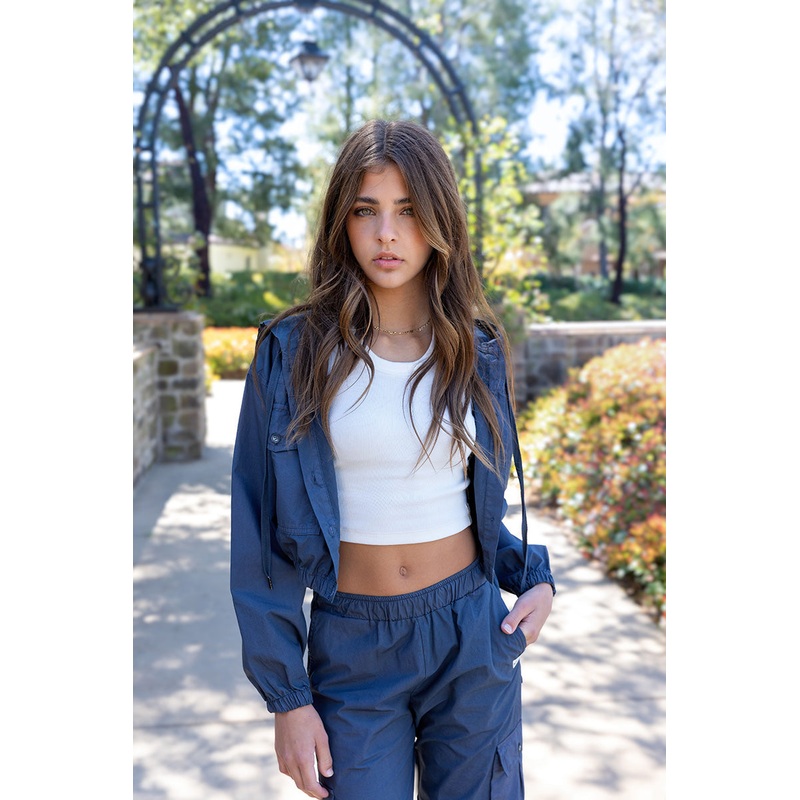 Drawstring Hoodie – Ombre Blue