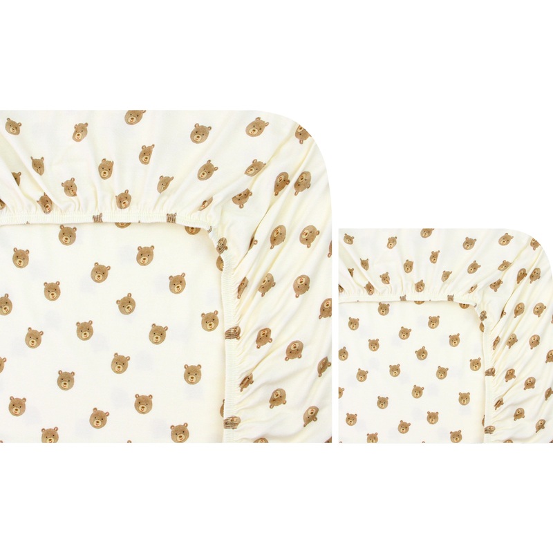 Teddy Crib Sheet + Changing Pad Cover Pack
