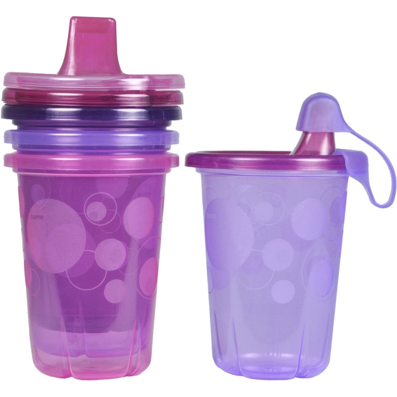 The First Years Take & Toss 10 oz. Spill-Proof Sippy Cups (4ct) – Pink/Purple