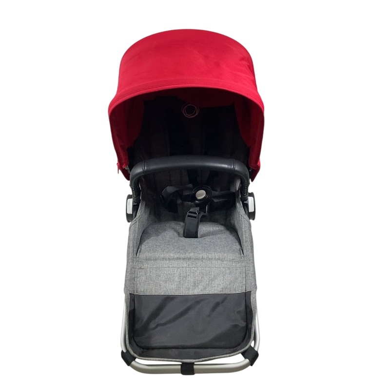 Bugaboo Donkey3 Duo Extension Set, Red-Grey Melange/Aluminum