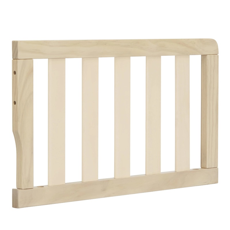 Convertible Crib Toddler Guard Rail – Vintage White Oak