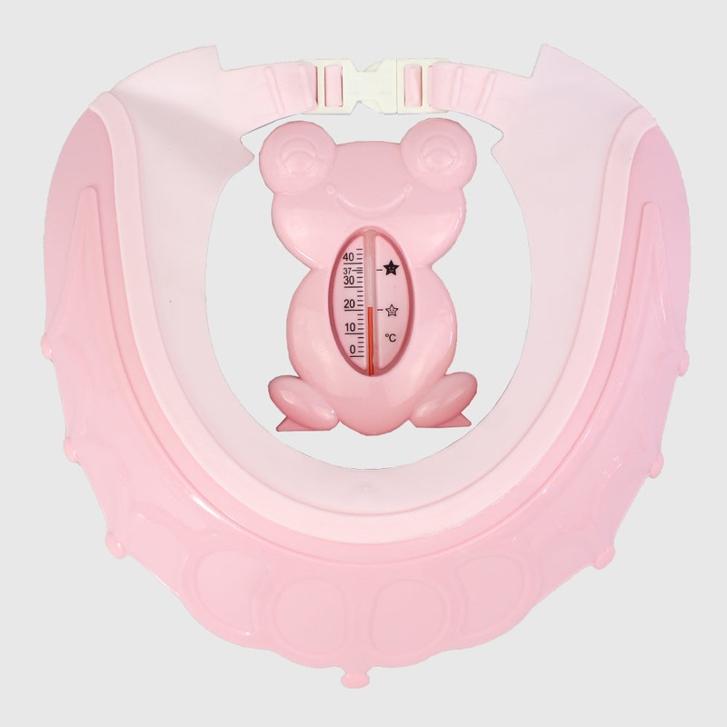 La Frutta Shower Cap and Bath Thermometer (Pink)