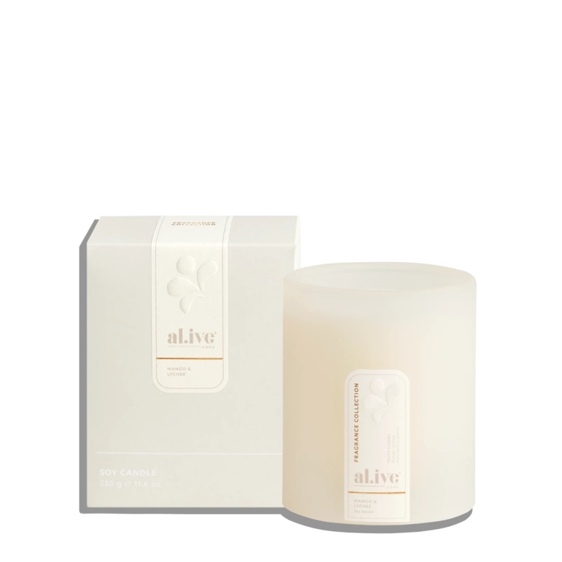 Al.ive Body – Soy Candle | Mango & Lychee