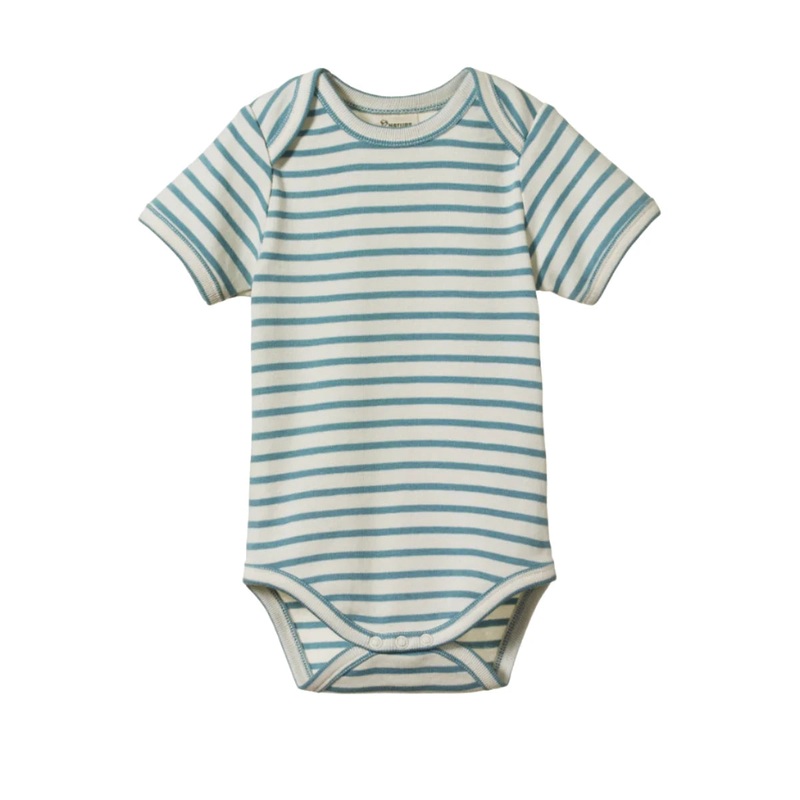 Nature Baby – Short Sleeve Bodysuit | Mineral Sailor Stripe