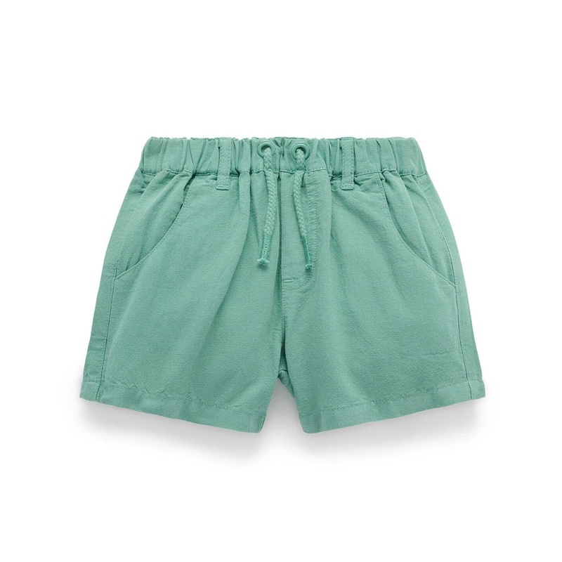 Purebaby – Linen Blend Short | Iguana