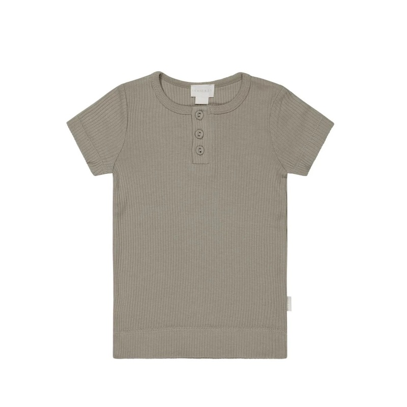 Jamie Kay Modal Henley Tee – Twig – Organic Cotton