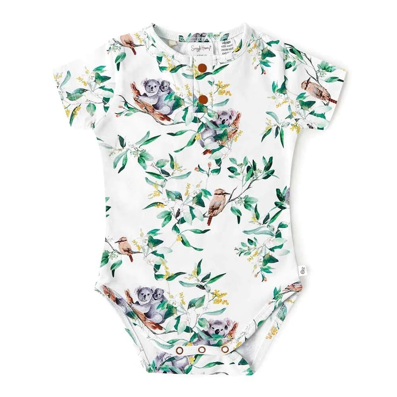 Snuggle Hunny – Organic Short Sleeve Bodysuit | Eucalypt