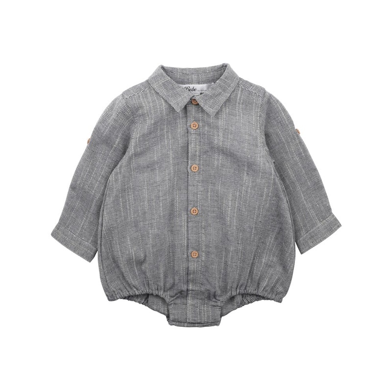 Bebe – Liam Shirt Bodysuit Navy Stripe