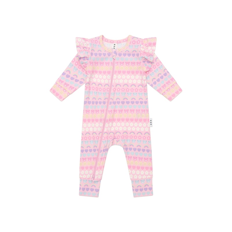 Huxbaby – Emoji Rainbow Frill Romper – HB0161W25