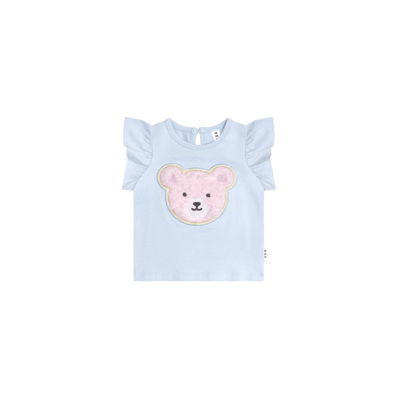Huxbaby – Heart Fur Bear Frill T-Shirt – HB2112S24