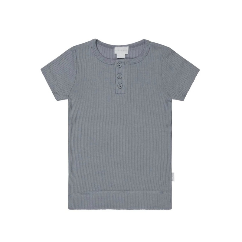 Jamie Kay Modal Henley Tee – Finch – Organic Cotton