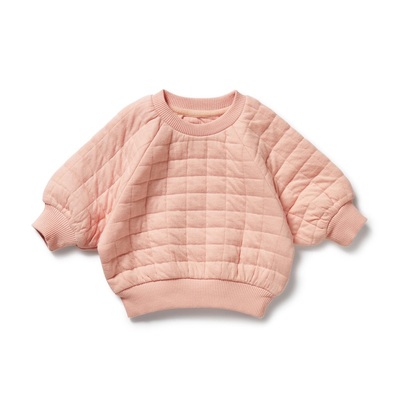 Wilson & Frenchy – Organic Quilted Sweat | Pretty Pink
