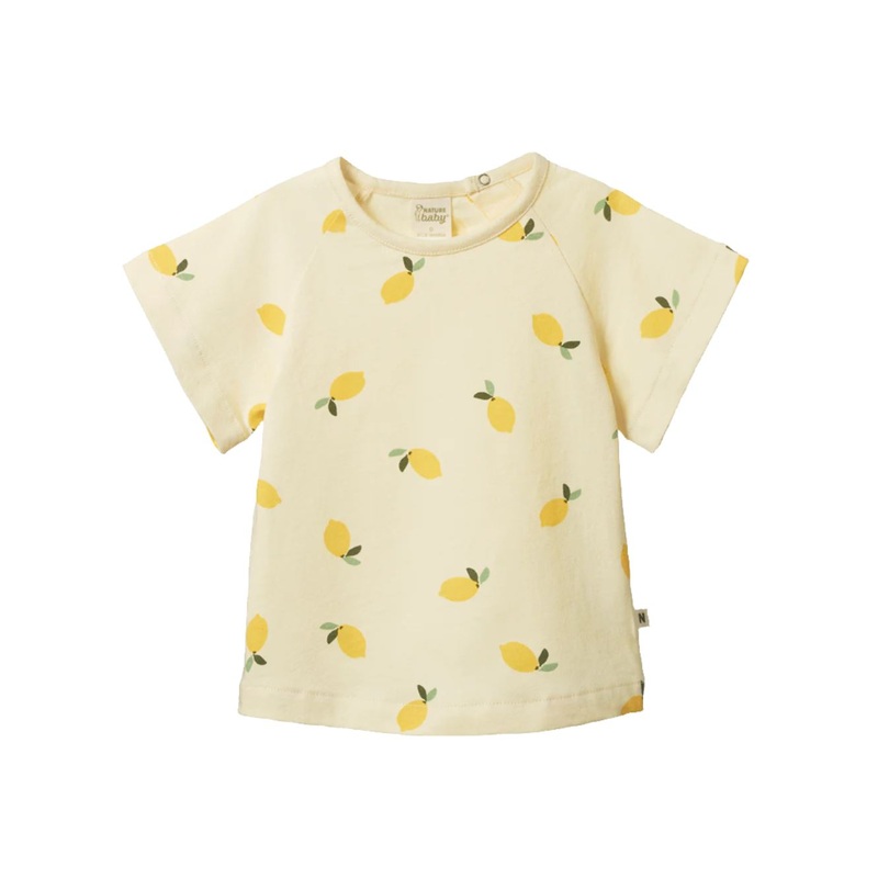 Nature Baby – Juniper Tee |  Lemon Cream Print