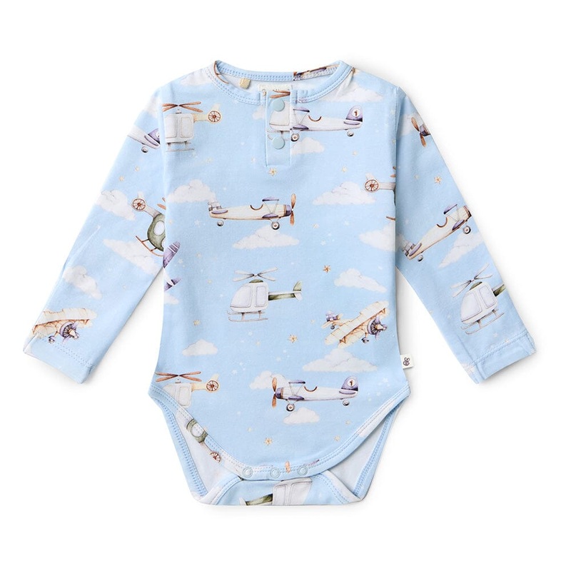 Snuggle Hunny – Organic Long Sleeve Bodysuit | Taking Flight
