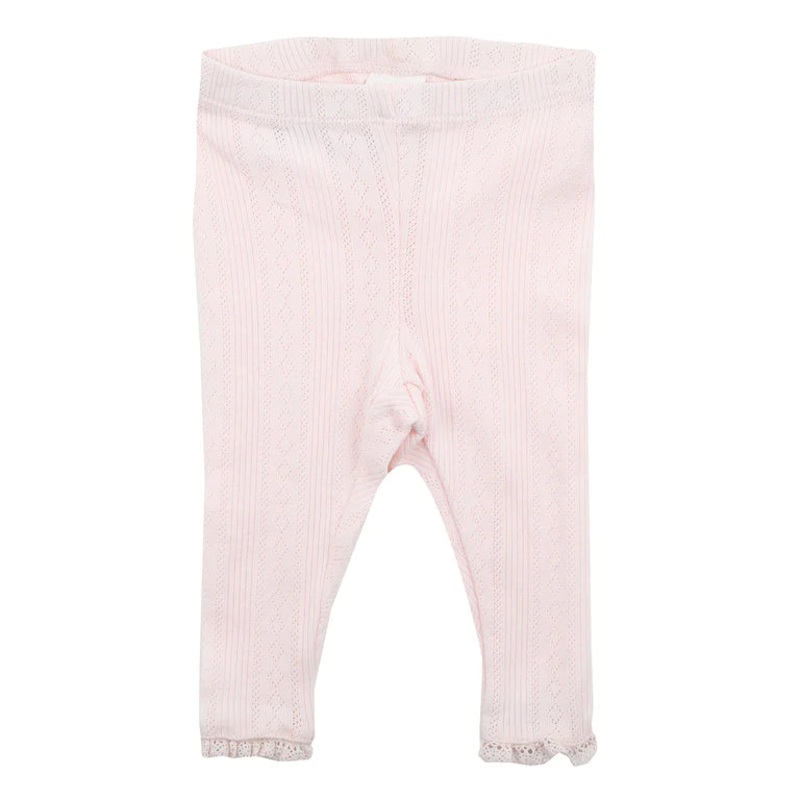 Bebe – Pink Pointelle Leggings