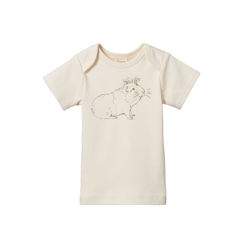 Nature Baby – Simple Tee | Guinea Pig Gala Print