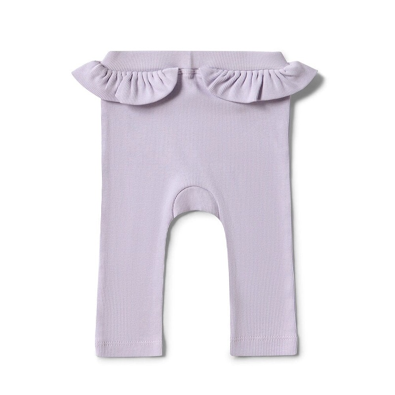 Snuggle Hunny – Organic Pants with Frill | Lavender