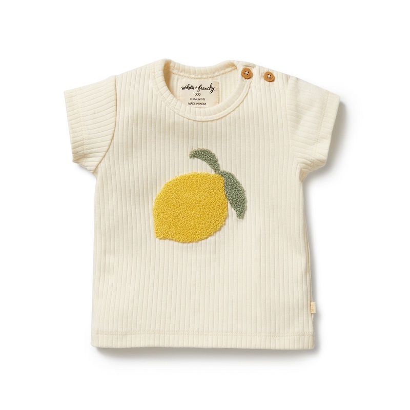 Wilson & Frenchy – Organic Tee | Lemon Leaf Embroidered