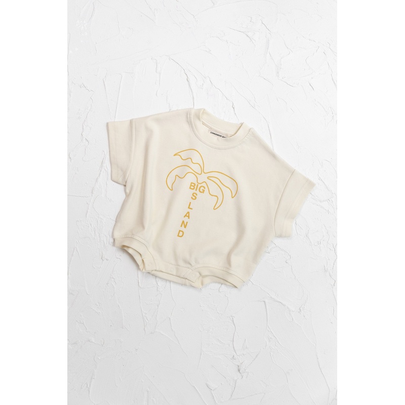 Cinnamon Baby – Big Island T-Shirt Romper | Mustard