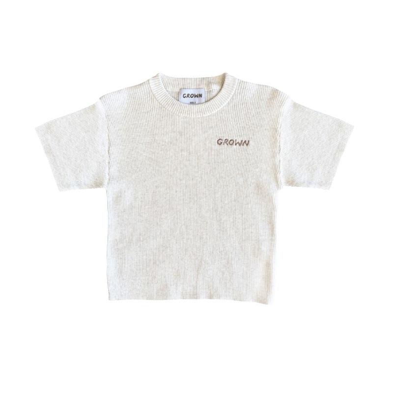 Grown – Ribbed Knitted Logo Tee