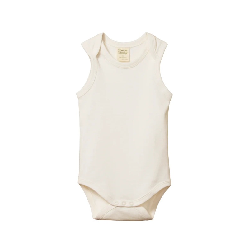 Nature Baby – Cotton Singlet Bodysuit | Natural