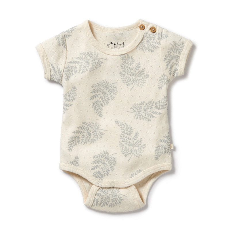 Wilson & Frenchy – Organic Pointelle Bodysuit Forever Ferns