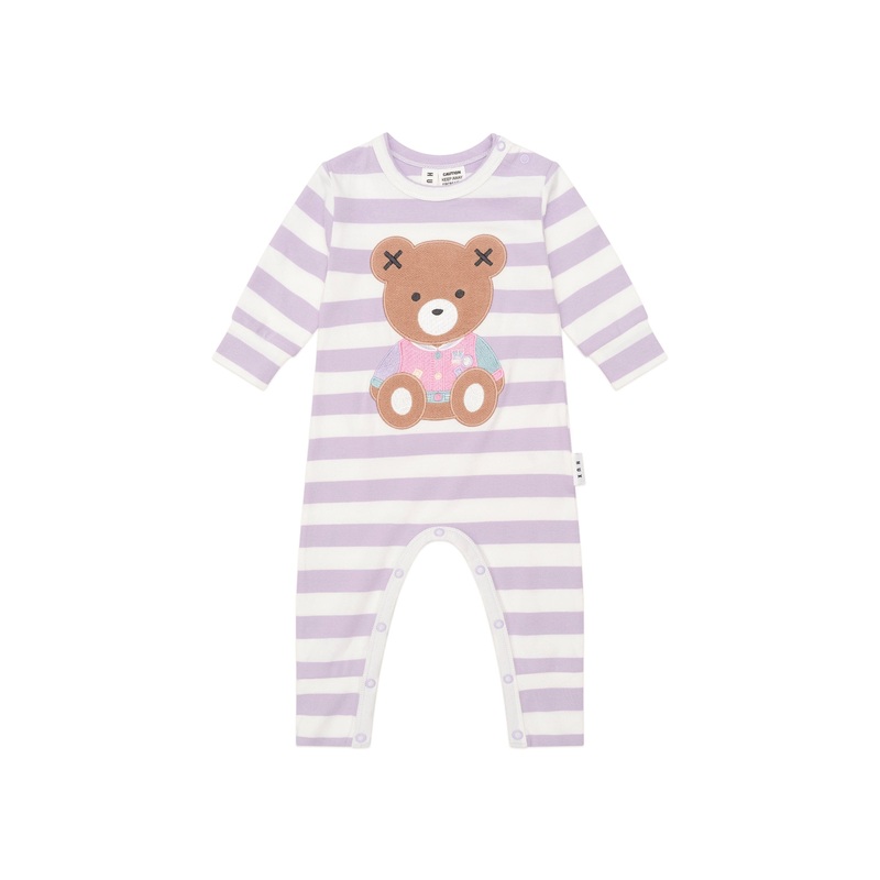 Huxbaby – College Hux Orchid Stripe Romper – HB0237W25