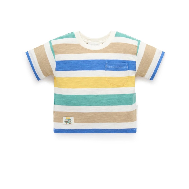 Purebaby – Striped Relaxed Tee | Mexican Stripe
