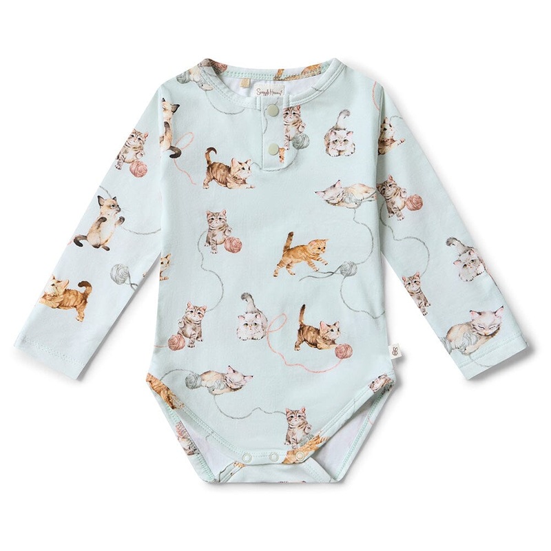 Snuggle Hunny – Organic Long Sleeve Bodysuit | Kittens