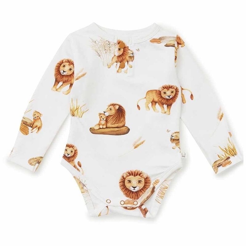 Snuggle Hunny – Organic Long Sleeve Bodysuit | Lion