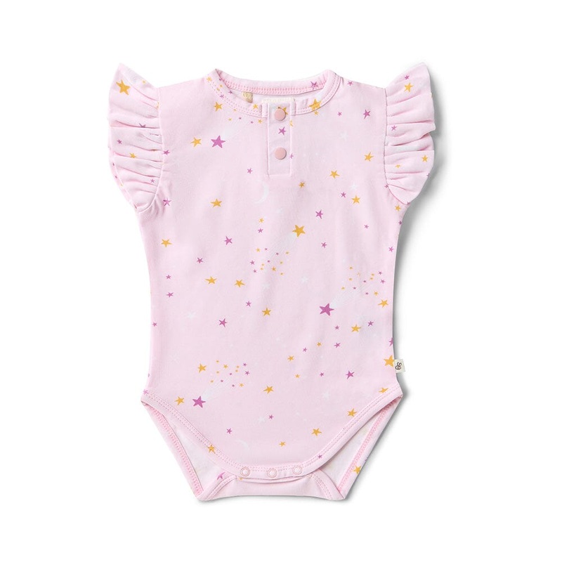 Snuggle Hunny – Organic Short Sleeve Bodysuit with Frill | Twinkle