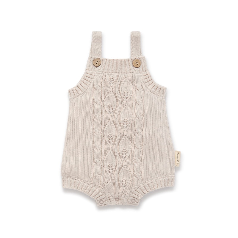 Aster & Oak – Oatmeal Cable Knit Romper