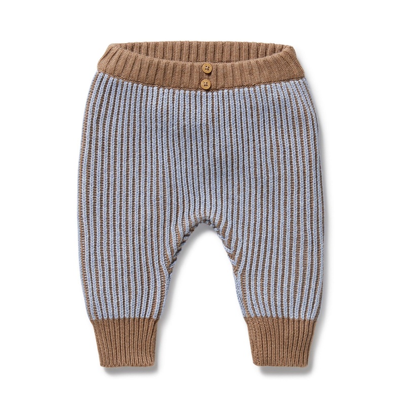 Wilson & Frenchy – Organic Knitted Legging | Coco Blue Speckle