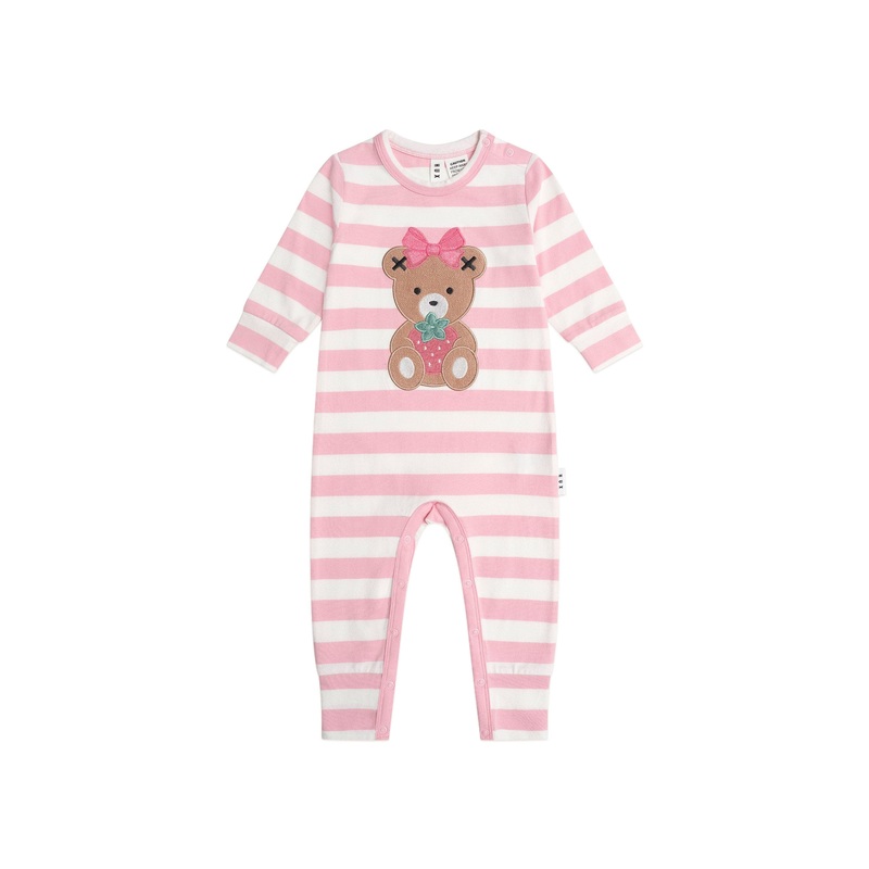 Huxbaby – Strawberry Stripe Romper – HB0025S25