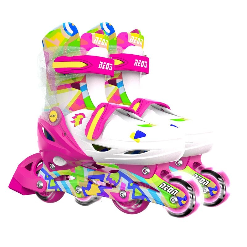 Yvolution – Neon Combo Skates | Pink & Yellow (3-6)