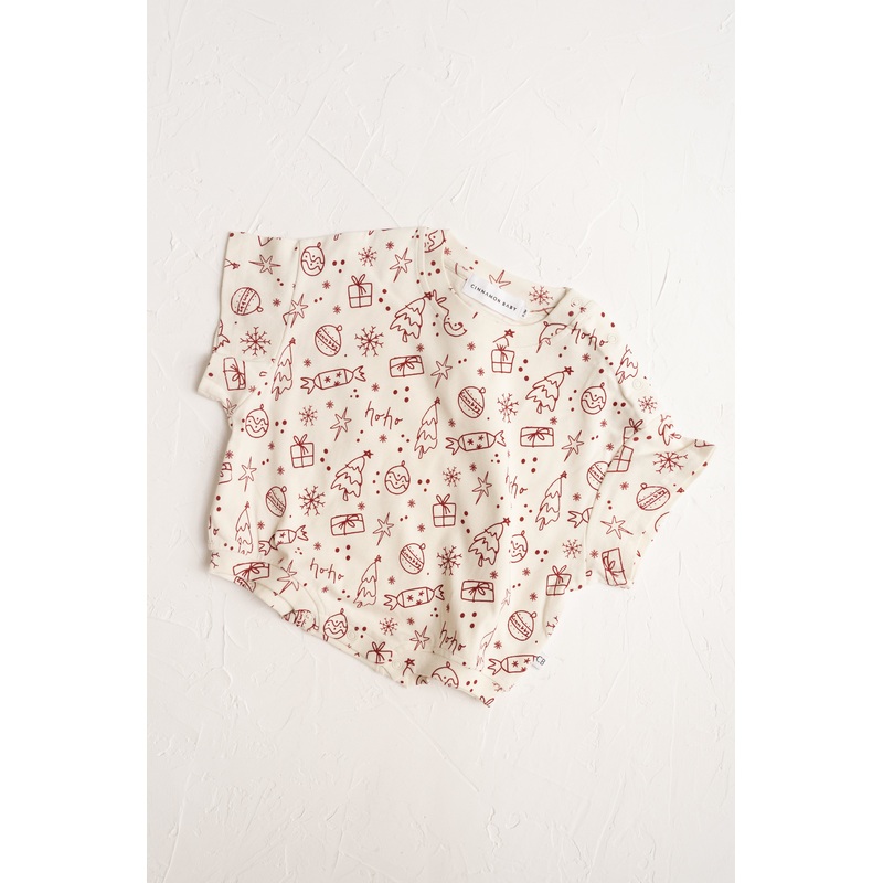 Cinnamon Baby – Jolly T-Shirt Romper | Cream – PREORDER