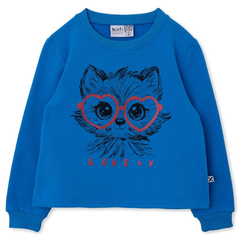 Minti Lovely Fox Furry Crew – Bright Blue